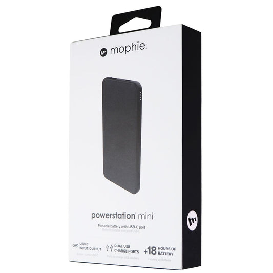 Mophie Powerstation Mini 5,000 mAh Battery with USB-C and USB-A Ports - Black Cell Phone - Chargers & Cradles Mophie - Simple Cell Bulk Wholesale Pricing - USA Seller