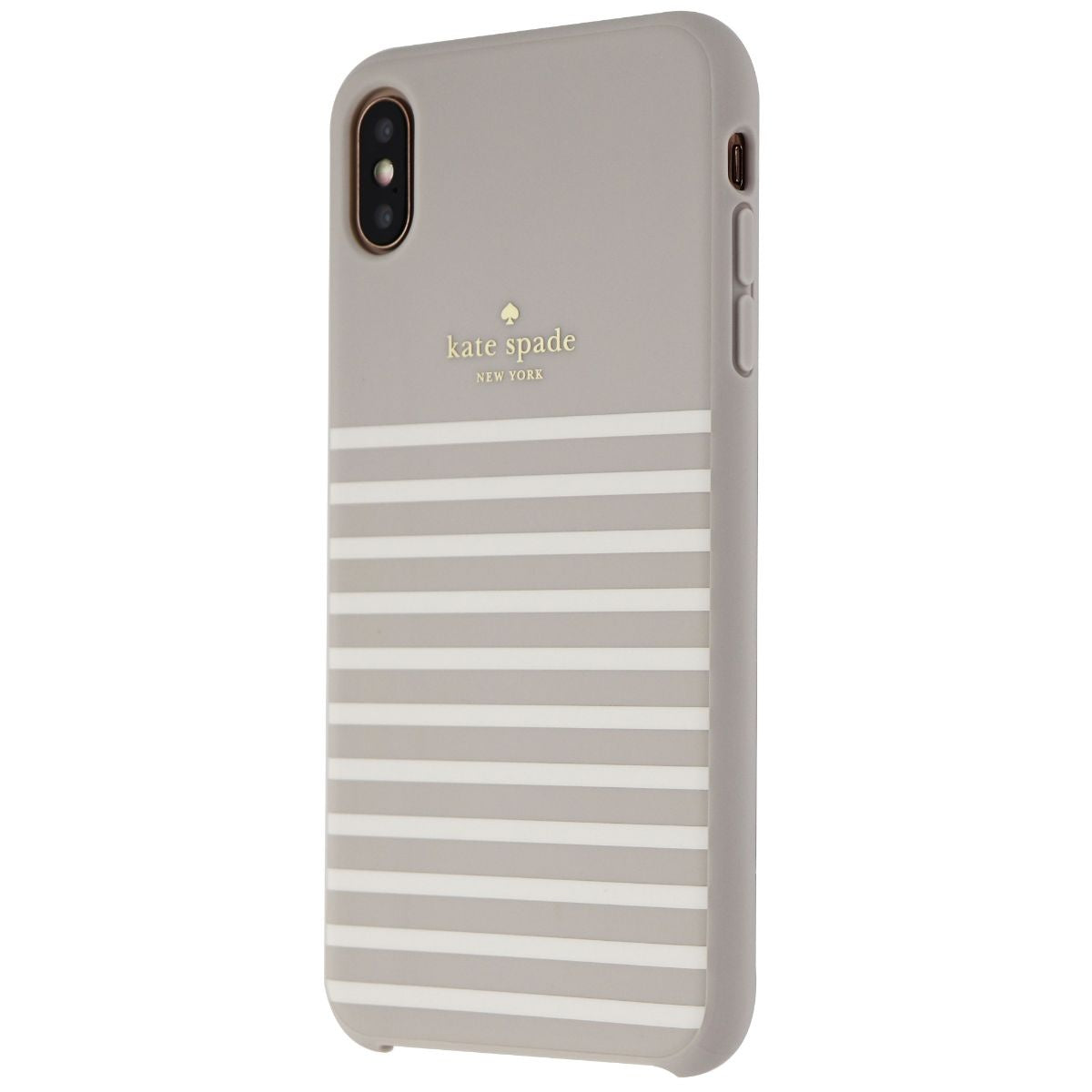 Kate Spade Soft Touch Case for iPhone XS Max - Feeder Stripe Clocktower/Cream Cell Phone - Cases, Covers & Skins Kate Spade - Simple Cell Bulk Wholesale Pricing - USA Seller