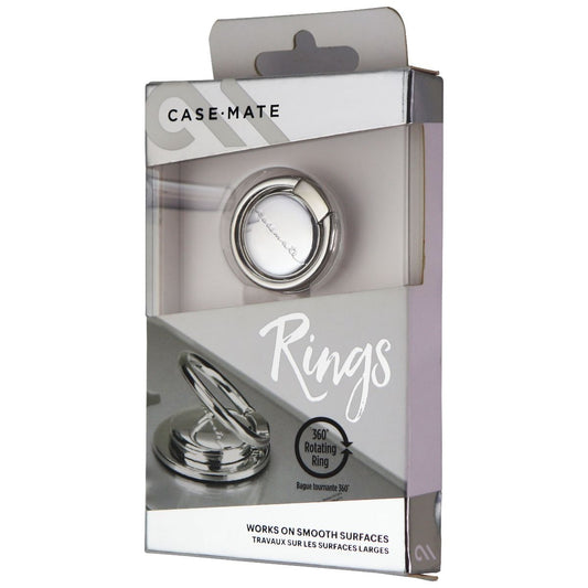 Case-Mate Metal Finger Loop 360 Rotating Ring and Stand for Phones - Silver Cell Phone - Mounts & Holders Case-Mate    - Simple Cell Bulk Wholesale Pricing - USA Seller
