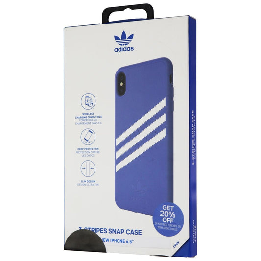 Adidas 3-Stripes Snap Case for Apple iPhone XS Max - Royal Blue / White Cell Phone - Cases, Covers & Skins Adidas    - Simple Cell Bulk Wholesale Pricing - USA Seller