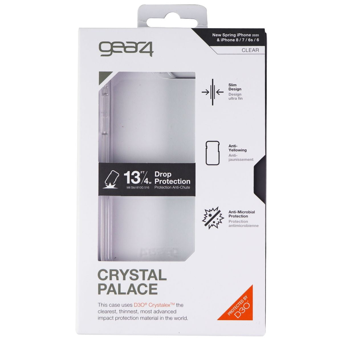 Gear4 Crystal Palace Series Case for Apple iPhone SE (2nd Gen) & 8/7 - Clear Cell Phone - Cases, Covers & Skins Gear4    - Simple Cell Bulk Wholesale Pricing - USA Seller