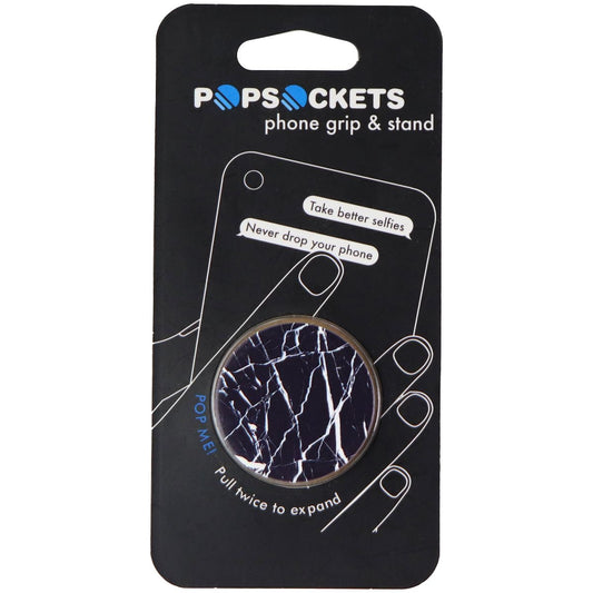 Genuine PopSocket Grip & Stand for Phones and Tablets - Black Marble Cell Phone - Mounts & Holders PopSockets - Simple Cell Bulk Wholesale Pricing - USA Seller