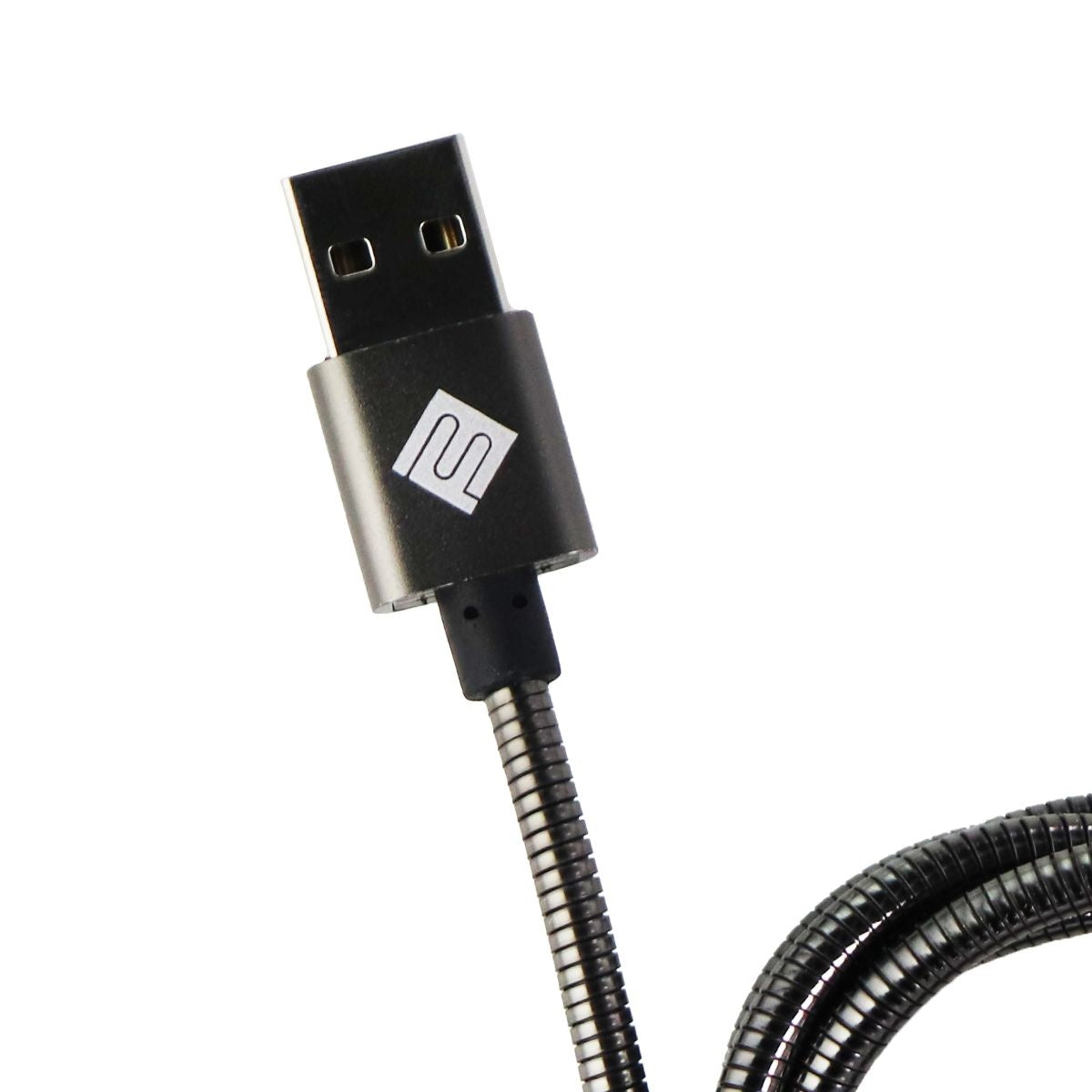 Qmadix Full Metal Jacket 3.3-Foot USB Cable for iPhones - Black Cell Phone - Cables & Adapters Qmadix - Simple Cell Bulk Wholesale Pricing - USA Seller