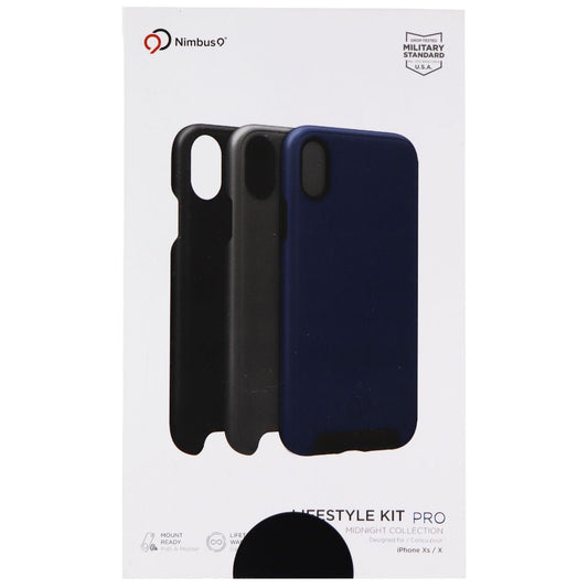 Nimbus9 LifeStyle Kit Cases (3 Pack) for iPhone Xs & X - Blue, Gray, Black Cell Phone - Cases, Covers & Skins Nimbus9    - Simple Cell Bulk Wholesale Pricing - USA Seller