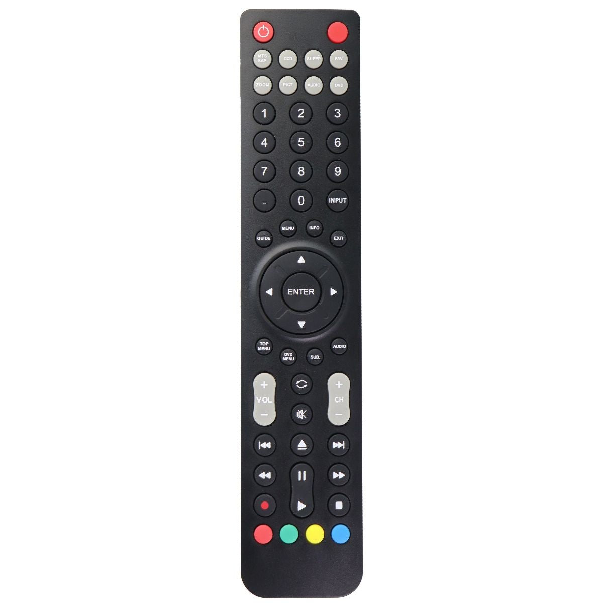 Insignia Replacement Remote Control - Black (NS-RMTEXB17) TV, Video & Audio Accessories - Remote Controls Insignia - Simple Cell Bulk Wholesale Pricing - USA Seller