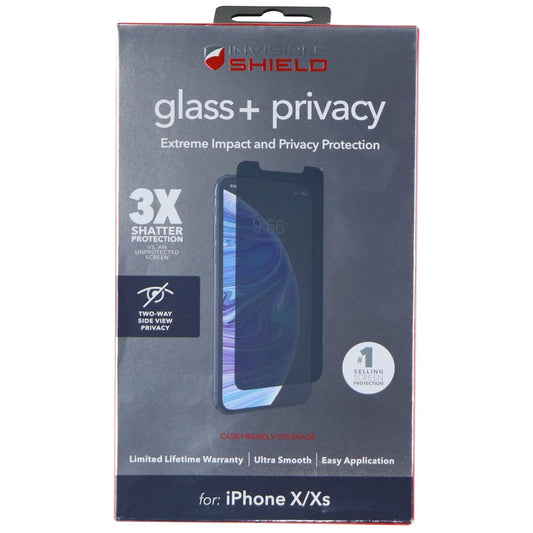 ZAGG InvisibleShield Glass+ Privacy Screen Protector for iPhone Xs/X - Tinted Cell Phone - Screen Protectors Zagg    - Simple Cell Bulk Wholesale Pricing - USA Seller