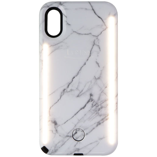 LuMee Duo Selfie LED Case for iPhone Xs / iPhone X - White Marble Cell Phone - Cases, Covers & Skins LuMee    - Simple Cell Bulk Wholesale Pricing - USA Seller