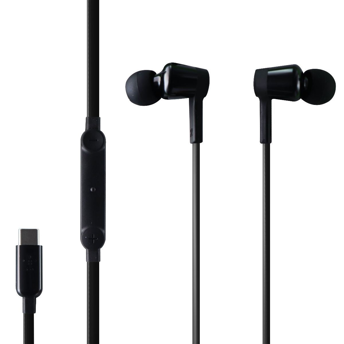 Belkin In-Ear USB-C Headphones with Microphone Control - Black Portable Audio - Headphones Belkin - Simple Cell Bulk Wholesale Pricing - USA Seller