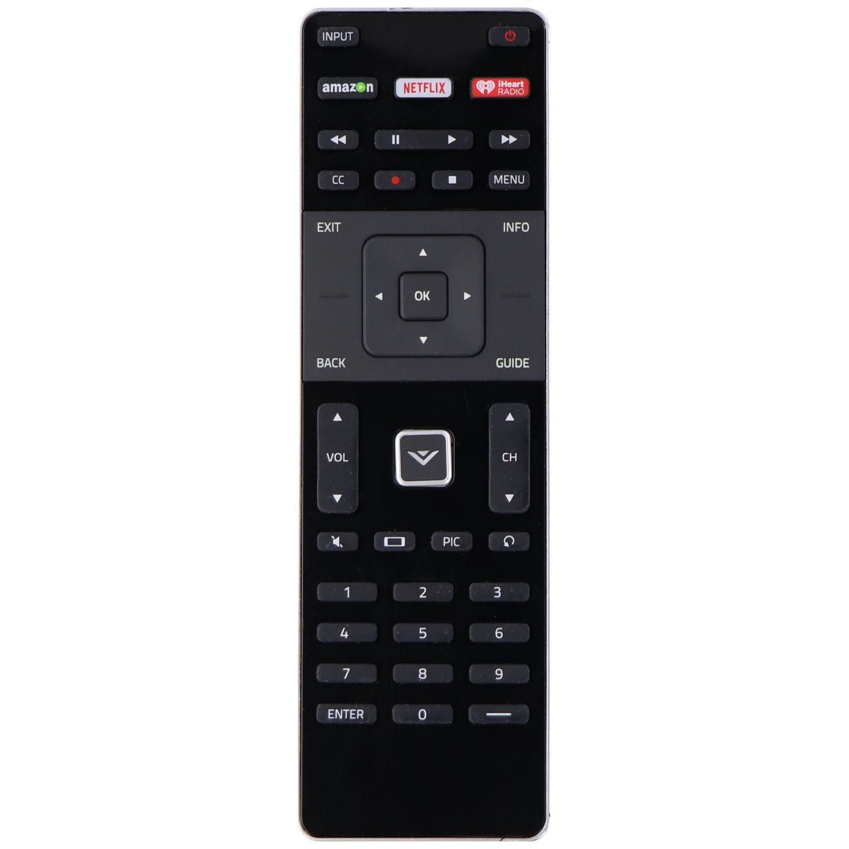 Vizio Remote (XRT500) with Built in Keyboard for Select Vizio TVs - Black TV, Video & Audio Accessories - Remote Controls Vizio - Simple Cell Bulk Wholesale Pricing - USA Seller