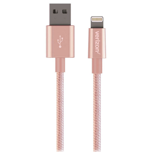 Verizon 4 Foot Charge & Sync Cable for iPhones & iPad - Pink Rose Gold Cell Phone - Cables & Adapters Verizon - Simple Cell Bulk Wholesale Pricing - USA Seller