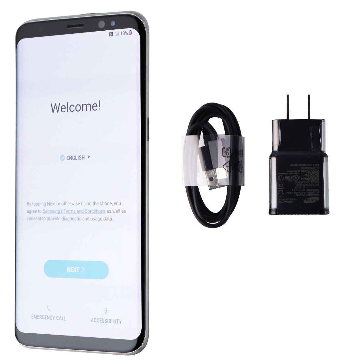 Samsung Galaxy S8 Smartphone (SM-G950U) Unlocked - 64GB / Arctic Silver Cell Phones & Smartphones Samsung - Simple Cell Bulk Wholesale Pricing - USA Seller