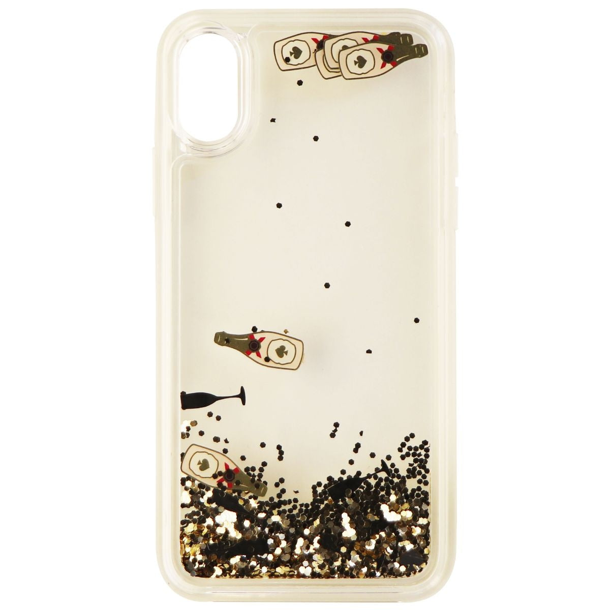 Kate Spade Liquid Glitter Case for Apple iPhone X - Clear/Gold/Champagne Cell Phone - Cases, Covers & Skins Kate Spade - Simple Cell Bulk Wholesale Pricing - USA Seller