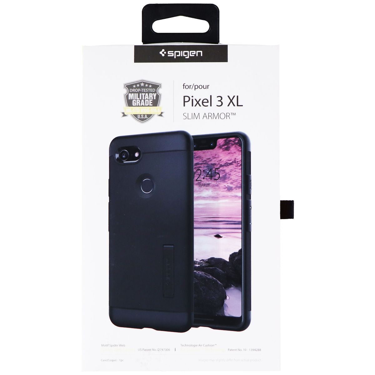 Spigen Slim Armor Case with Kickstand for Google Pixel 3 XL - Black Cell Phone - Cases, Covers & Skins Spigen    - Simple Cell Bulk Wholesale Pricing - USA Seller
