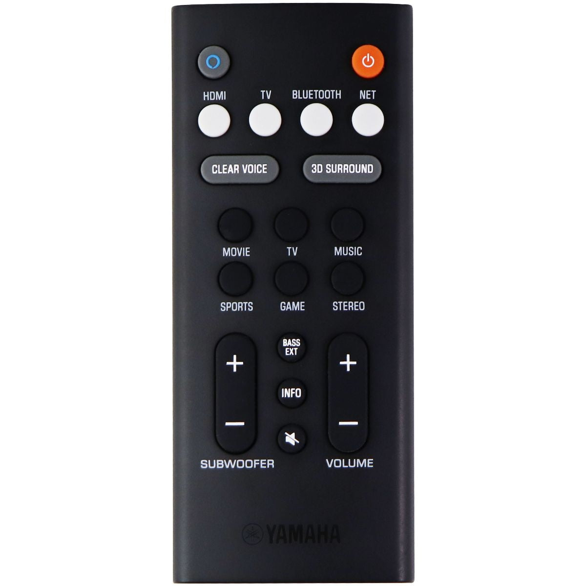 Yamaha Remote Control (VCQ9130 / VCQ9140) for Yamaha Sound Bars - Black