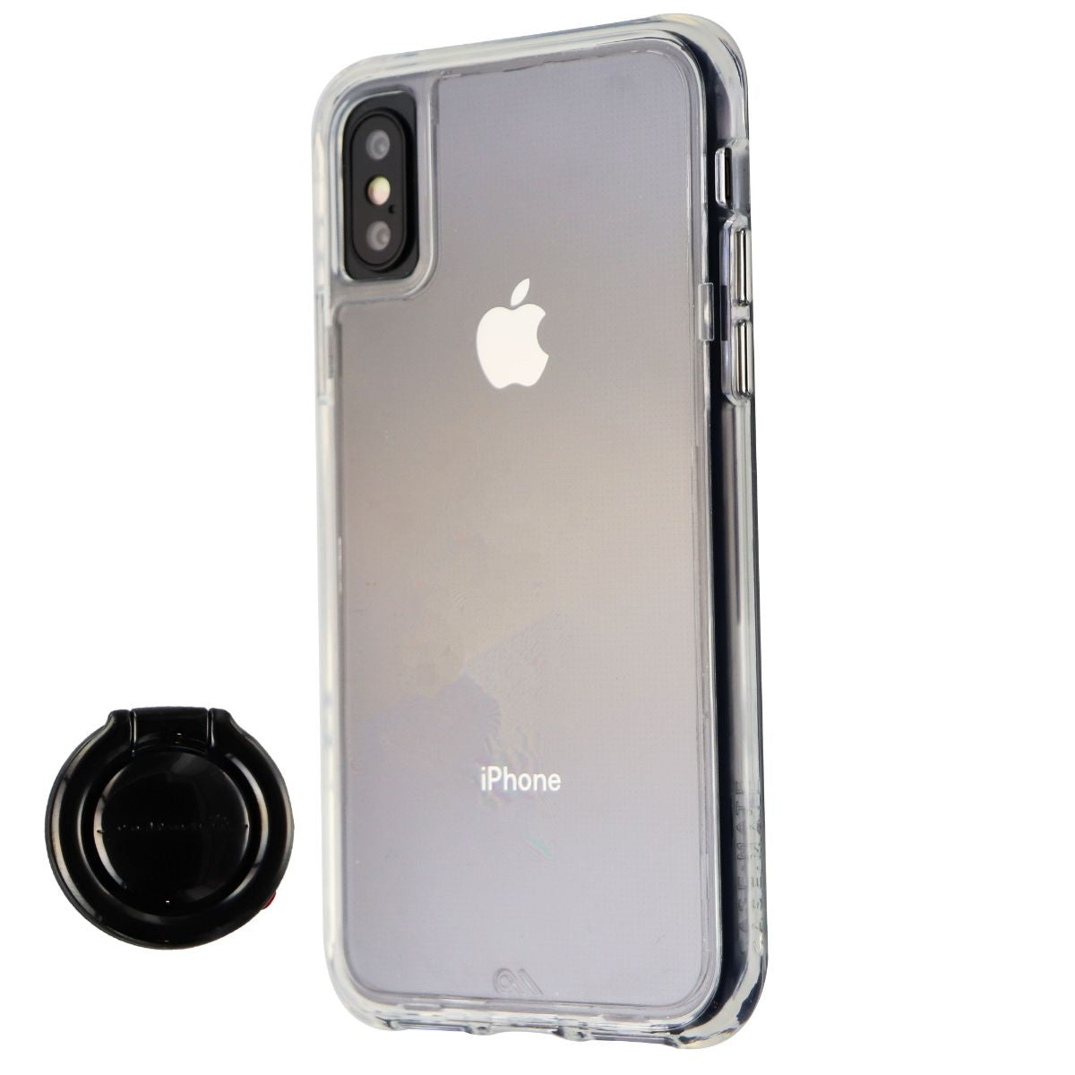 Case-Mate Tough Clear Case & Ring Grip Holder for iPhone Xs/X - Clear/Black Ring Cell Phone - Cases, Covers & Skins Case-Mate - Simple Cell Bulk Wholesale Pricing - USA Seller