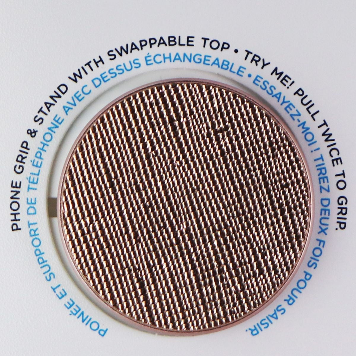 Popsocket PopGrip Swappable Series Phone Grip And Stand - Saffiano Rose Gold Cell Phone - Mounts & Holders PopSockets - Simple Cell Bulk Wholesale Pricing - USA Seller