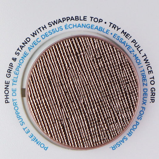 Popsocket PopGrip Swappable Series Phone Grip And Stand - Saffiano Rose Gold Cell Phone - Mounts & Holders PopSockets - Simple Cell Bulk Wholesale Pricing - USA Seller