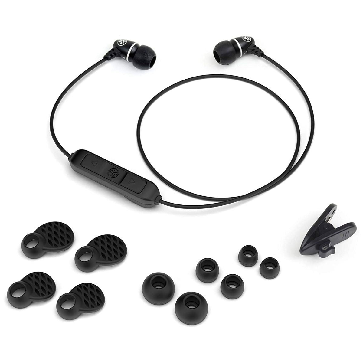 JLab Metal Bluetooth Wireless Rugged Earbuds with Noise Isolation - Black Cell Phone - Headsets JLAB - Simple Cell Bulk Wholesale Pricing - USA Seller