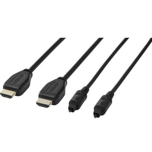 Dynex 6ft HDMI Cable and 6ft Optical Audio Cable - Black TV, Video & Audio Accessories - Video Cables & Interconnects Dynex - Simple Cell Bulk Wholesale Pricing - USA Seller