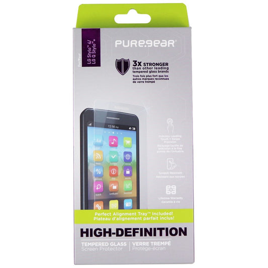 PureGear HD Tempered Glass Screen Protector for LG Stylo 4 / Q Stylo + - Clear Cell Phone - Screen Protectors PureGear    - Simple Cell Bulk Wholesale Pricing - USA Seller