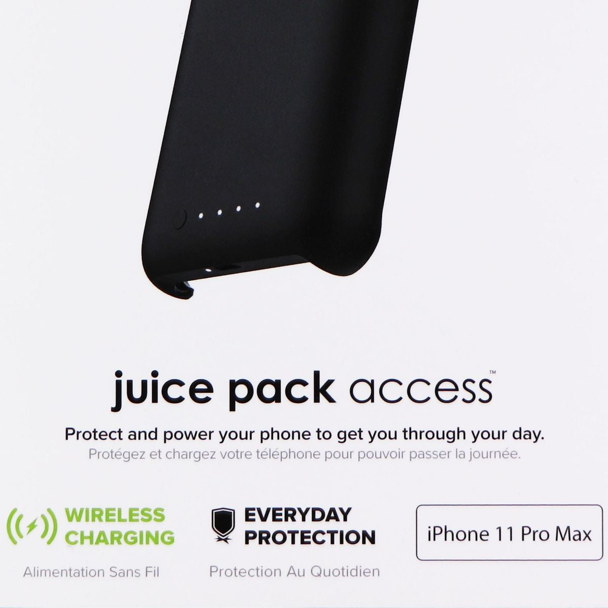 Mophie Juice Pack Access Charging Case for iPhone 11 Pro Max - Black Cell Phone - Cases, Covers & Skins Mophie    - Simple Cell Bulk Wholesale Pricing - USA Seller
