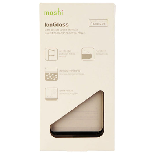 Moshi IonGlass Ultra Durable Screen Protector for Galaxy S8 - Clear/Black Trim Cell Phone - Screen Protectors Moshi - Simple Cell Bulk Wholesale Pricing - USA Seller