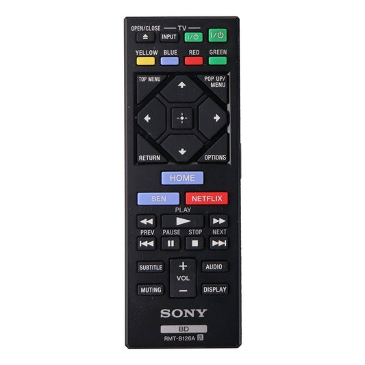 Sony Remote Control (RMT-B126A) for Select Sony Blu-Ray Players - Black TV, Video & Audio Accessories - Remote Controls Sony - Simple Cell Bulk Wholesale Pricing - USA Seller