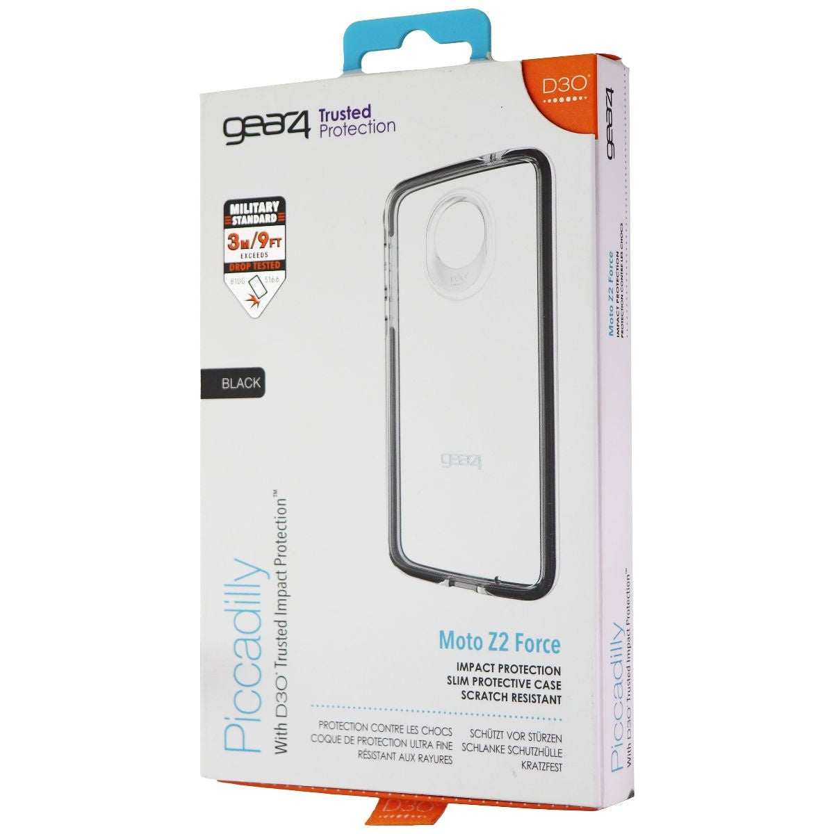 ZAGG Piccadilly Series Case for Motorola Moto Z2 Force - Clear/Black Cell Phone - Cases, Covers & Skins Zagg    - Simple Cell Bulk Wholesale Pricing - USA Seller