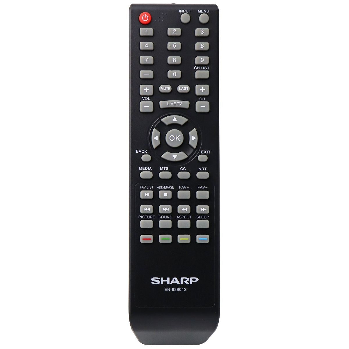 Sharp Remote Control (EN-83804S) for Select Sharp TVs - Black TV, Video & Audio Accessories - Remote Controls SHARP - Simple Cell Bulk Wholesale Pricing - USA Seller