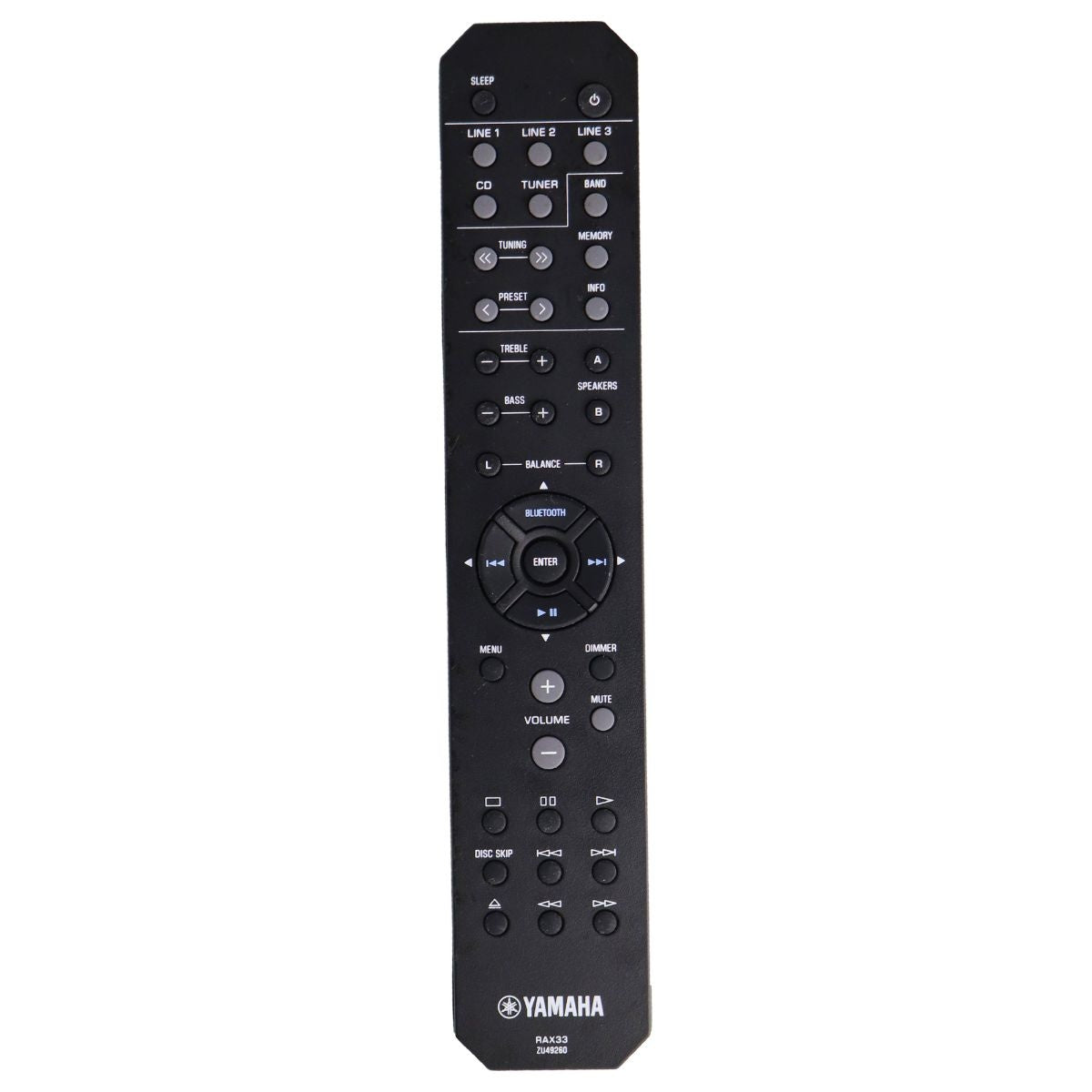 Yamaha Remote (RAX33ZU49260) for Yamaha R-S202 / R-S202BL AV Receivers - Black TV, Video & Audio Accessories - Remote Controls Yamaha - Simple Cell Bulk Wholesale Pricing - USA Seller