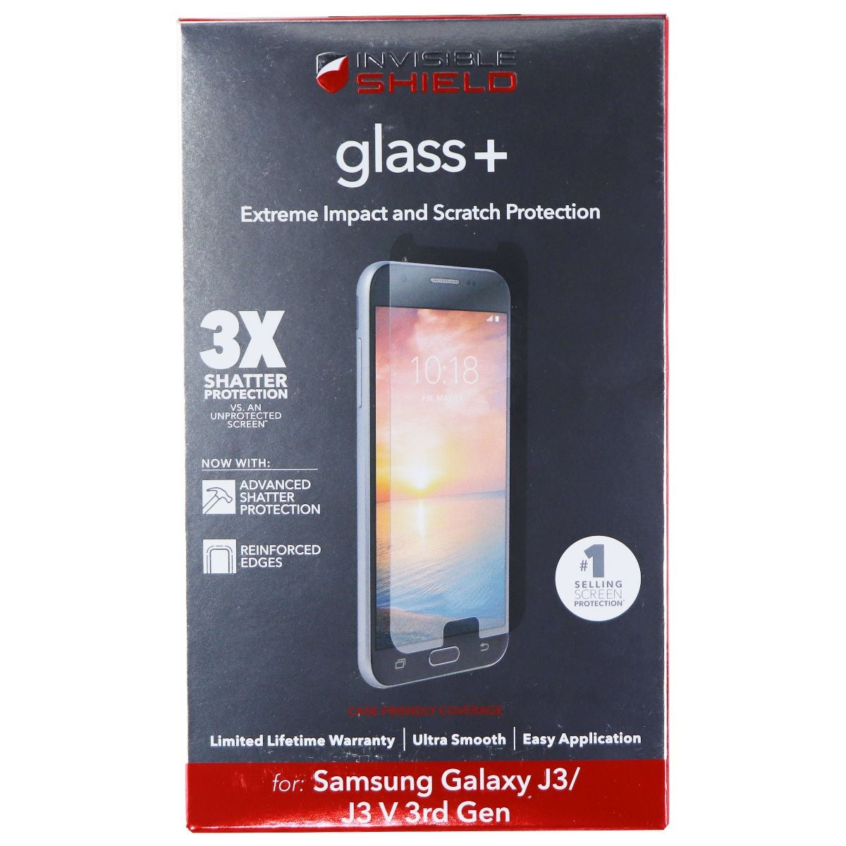 ZAGG Invisible Shield Glass Screen Protector for Galaxy J3 / J3 V 3rd Gen