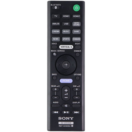 Sony Remote (RMT-AH400U) for Sony Home Audio Systems - Black TV, Video & Audio Accessories - Remote Controls Sony    - Simple Cell Bulk Wholesale Pricing - USA Seller