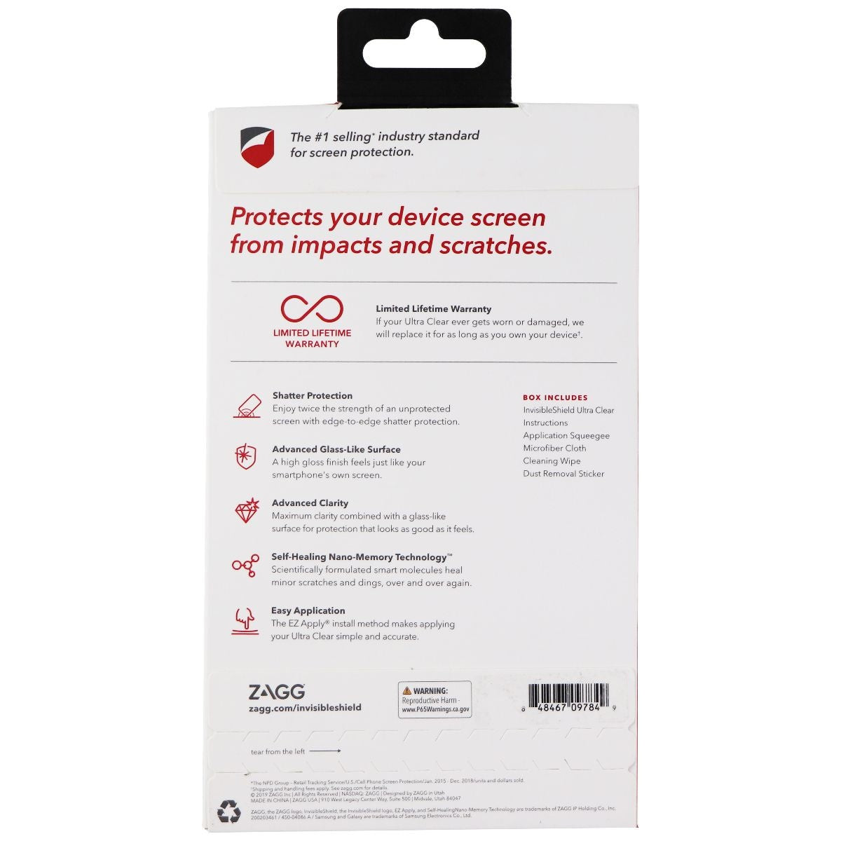 ZAGG Ultra Clear Screen Protector for Samsung Galaxy S10 5G - Clear Cell Phone - Screen Protectors Zagg - Simple Cell Bulk Wholesale Pricing - USA Seller