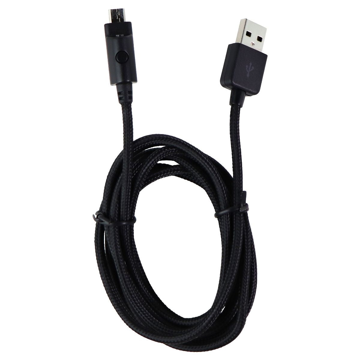 Xentris Wireless 6-foot (Micro-USB) to USB Braided Cable with LED - Black