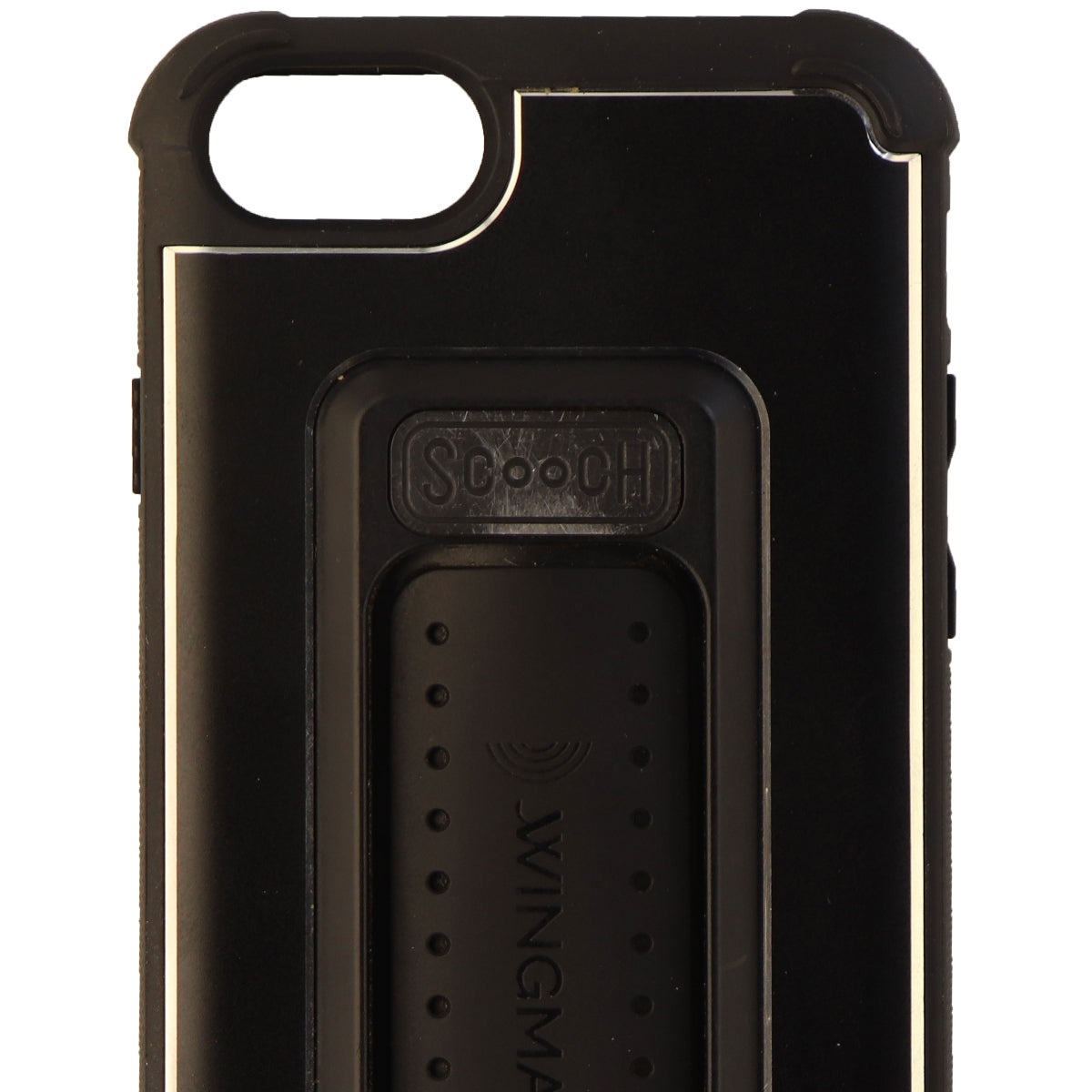Scooch Wingman 5-in-1 Metal Case for iPhone 8 / iPhone 7 and 6s - Black / Silver