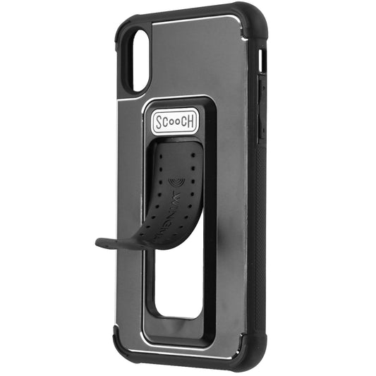 Scooch Wingman Series 5-in-1 Metallic Case Cover for Apple iPhone X (10) - Black