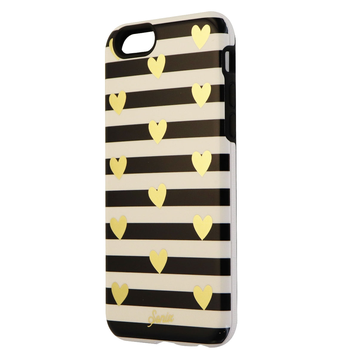 Sonix Inlay Series Dual Layer Case for iPhone 6s/6 - Black/White/Gold Hearts Cell Phone - Cases, Covers & Skins Sonix - Simple Cell Bulk Wholesale Pricing - USA Seller