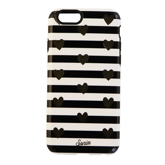 Sonix Inlay Series Dual Layer Case for iPhone 6s/6 - Black/White/Gold Hearts Cell Phone - Cases, Covers & Skins Sonix - Simple Cell Bulk Wholesale Pricing - USA Seller