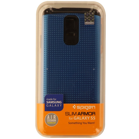 Spigen Slim Armor Series Dual Layer Hard Case for Samsung Galaxy S5 - Blue/Black Cell Phone - Cases, Covers & Skins Spigen - Simple Cell Bulk Wholesale Pricing - USA Seller