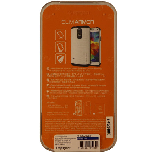 Spigen Slim Armor Series Dual Layer Hard Case for Samsung Galaxy S5 - Blue/Black Cell Phone - Cases, Covers & Skins Spigen - Simple Cell Bulk Wholesale Pricing - USA Seller