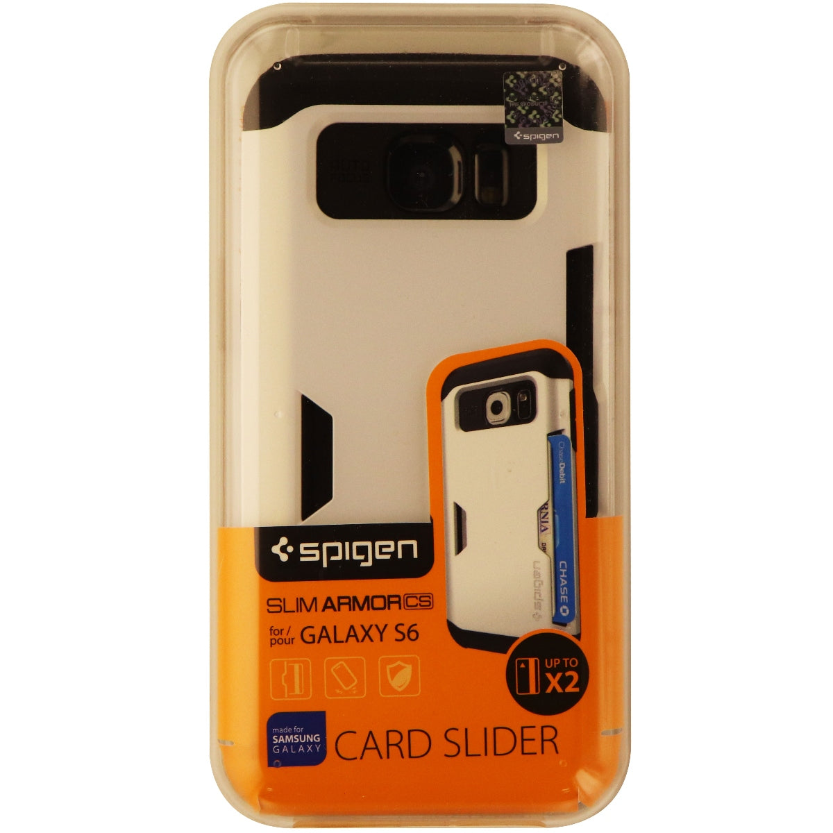 Spigen Slim Armor CS Series Dual Layer Hard Case for Galaxy S6 - White/Black Cell Phone - Cases, Covers & Skins Spigen - Simple Cell Bulk Wholesale Pricing - USA Seller