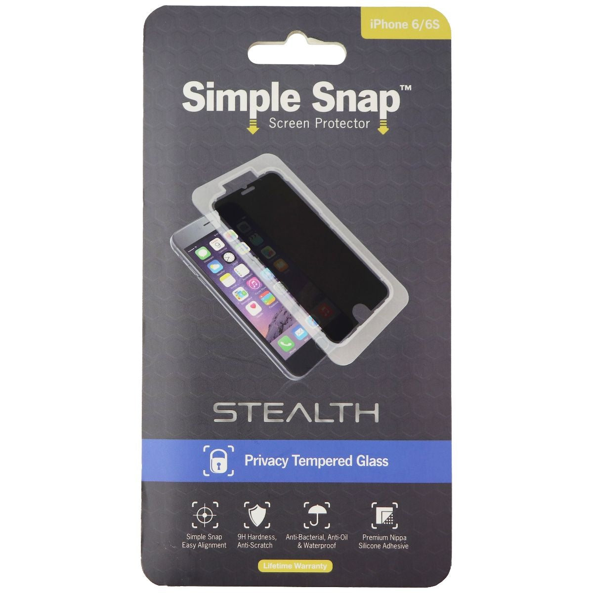 Simple Snap Stealth Screen Protector for Apple iPhone 6/6s - Clear Cell Phone - Screen Protectors Simple Snap    - Simple Cell Bulk Wholesale Pricing - USA Seller