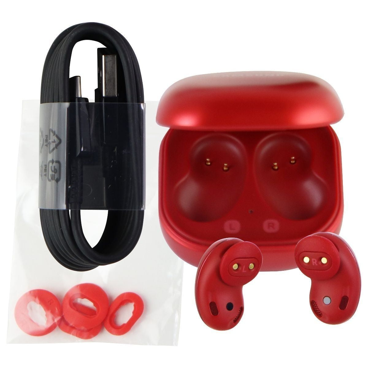 Samsung Galaxy Buds Live - True Wireless EarBuds with ANC - Mystic Red Portable Audio - Headphones Samsung - Simple Cell Bulk Wholesale Pricing - USA Seller