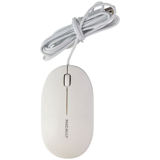 Macally Wired USB Ice Mouse2 for Windows PC & More - White (ICEMOUSE2) / 5Ft Keyboards/Mice - Mice, Trackballs & Touchpads Macally    - Simple Cell Bulk Wholesale Pricing - USA Seller