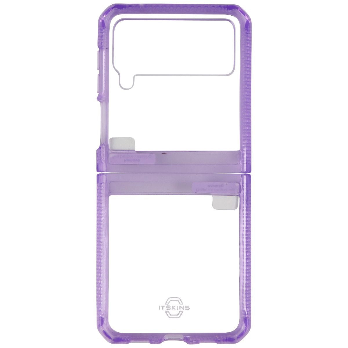 ITSKINS Hybrid Clear Phone Case for Galaxy Z Flip3 5G - Lavender & Transparent