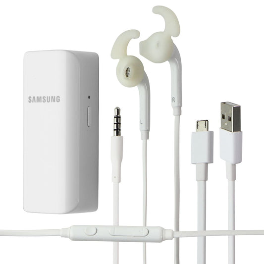Samsung Power & Play Bundle - Active In-Ear Headset and Battery Pack - White Cell Phone - Accessory Bundles Samsung - Simple Cell Bulk Wholesale Pricing - USA Seller