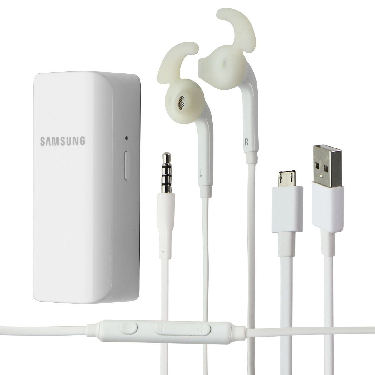 Samsung Power & Play Bundle - Active In-Ear Headset and Battery Pack - White Cell Phone - Accessory Bundles Samsung    - Simple Cell Bulk Wholesale Pricing - USA Seller