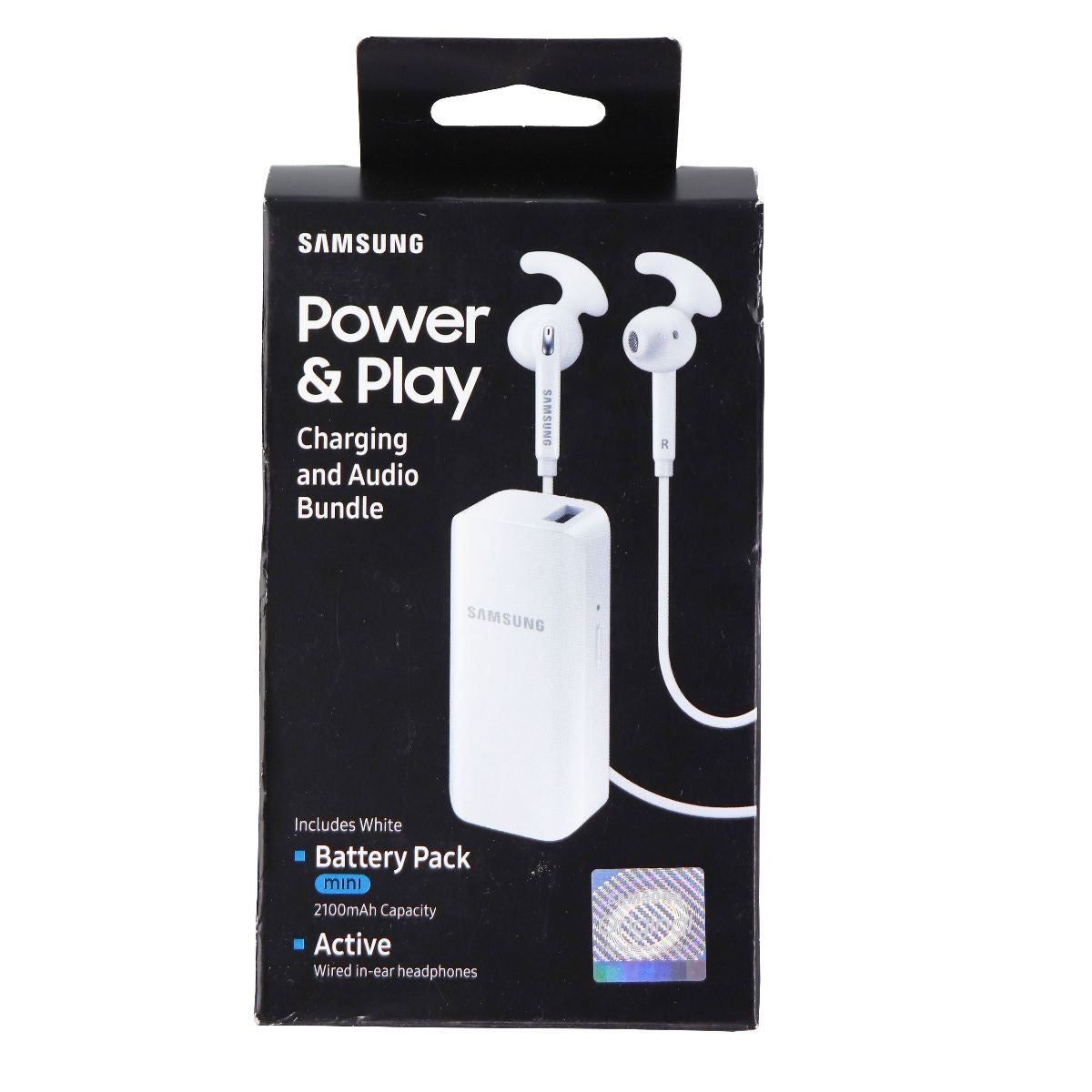 Samsung Power & Play Bundle - Active In-Ear Headset and Battery Pack - White Cell Phone - Accessory Bundles Samsung - Simple Cell Bulk Wholesale Pricing - USA Seller