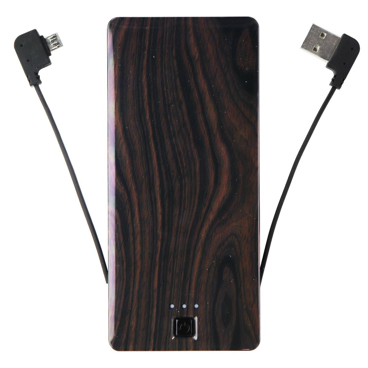Que Design Dual USB 5,000mAh Power Bank with Micro-USB and USB Built-in - Wood Cell Phone - Chargers & Cradles Que Design - Simple Cell Bulk Wholesale Pricing - USA Seller
