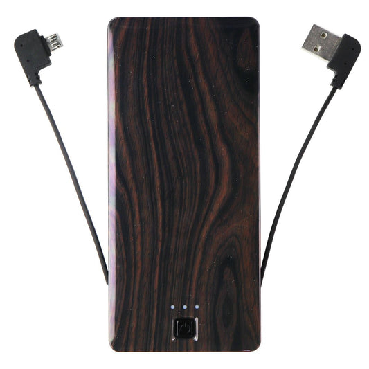 Que Design Dual USB 5,000mAh Power Bank with Micro-USB and USB Built-in - Wood Cell Phone - Chargers & Cradles Que Design    - Simple Cell Bulk Wholesale Pricing - USA Seller